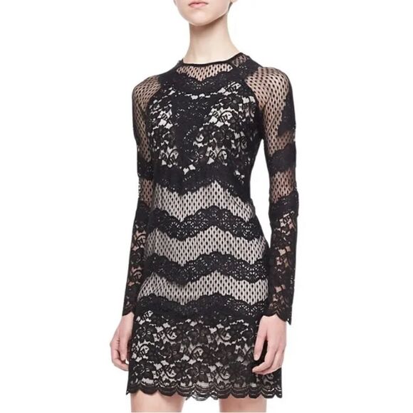 EXCELLENT SEXY Lace long sleeve dress DVF - Picture 2 of 6